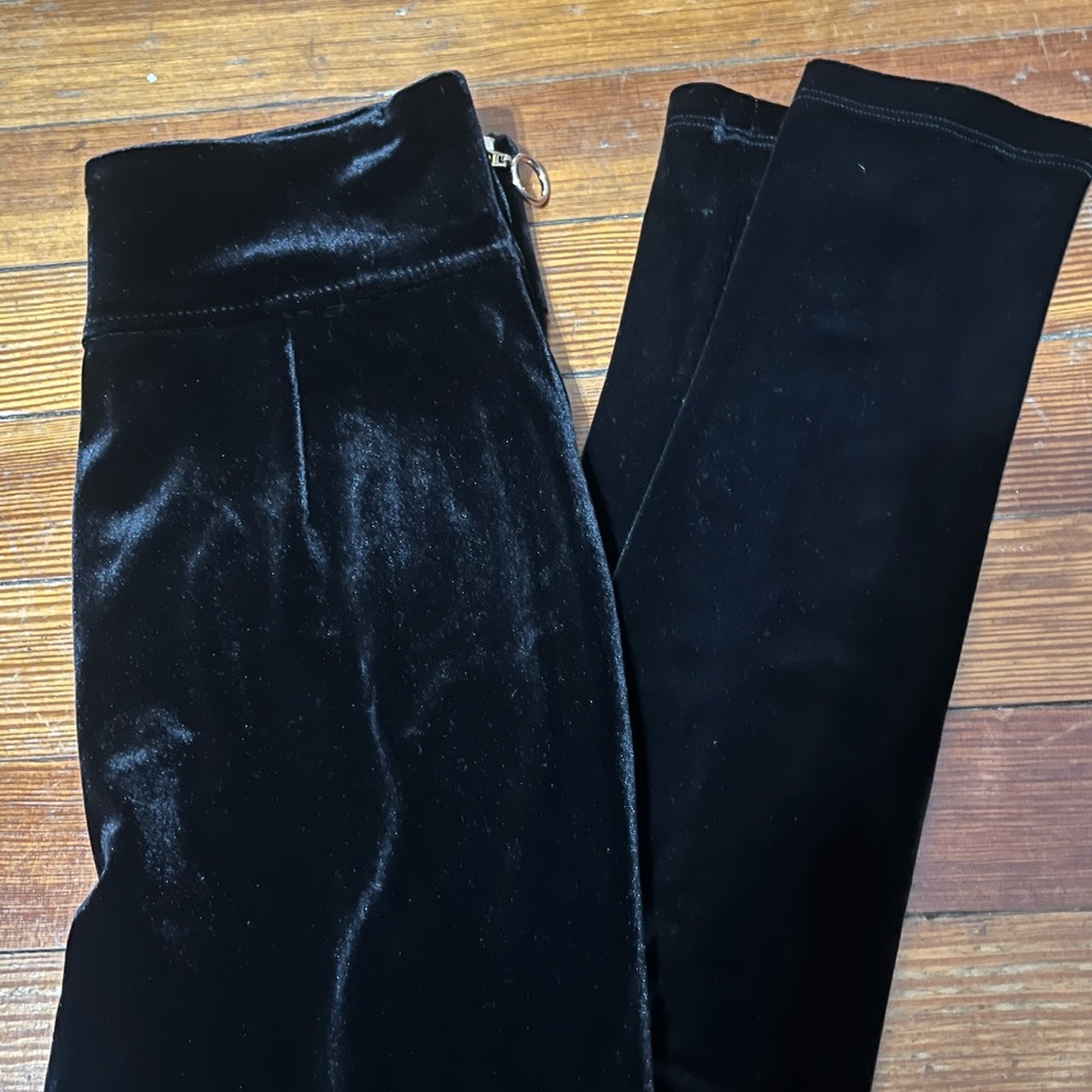 Forever 21 Black Velvet leggings